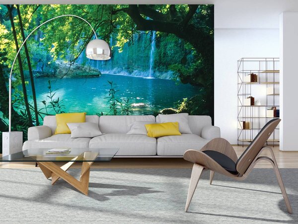Foto tapeta - Tajanstveno tirkizno jezero (152,5x104 cm)
