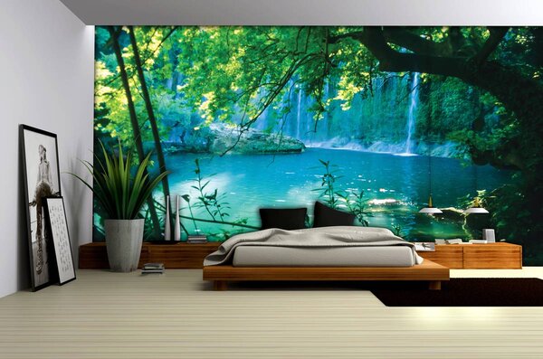 Foto tapeta - Tajanstveno tirkizno jezero (152,5x104 cm)