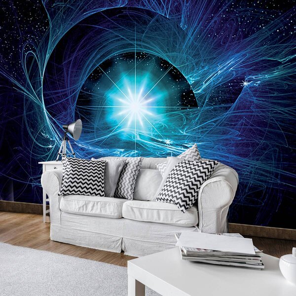 Foto tapeta - Plava apstraktna Supernova (152,5x104 cm)