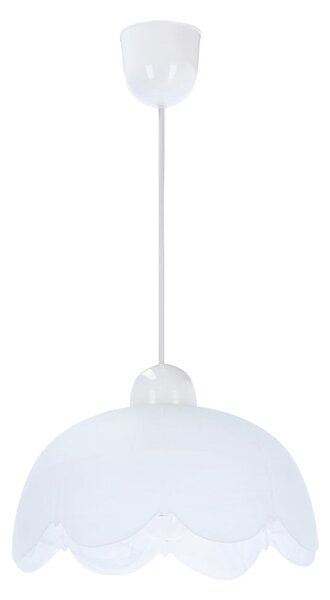 Bijela viseća svjetiljka sa staklenim sjenilom ø 25 cm Bratek – Candellux Lighting
