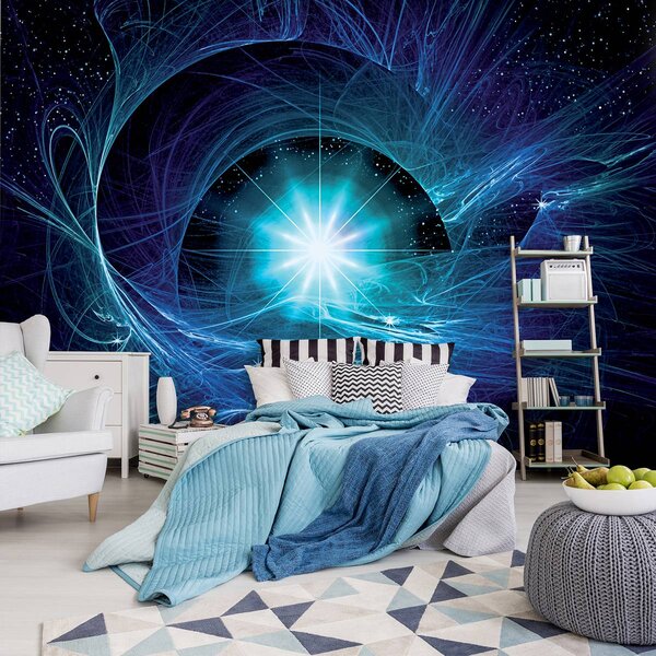 Foto tapeta - Plava apstraktna Supernova (152,5x104 cm)