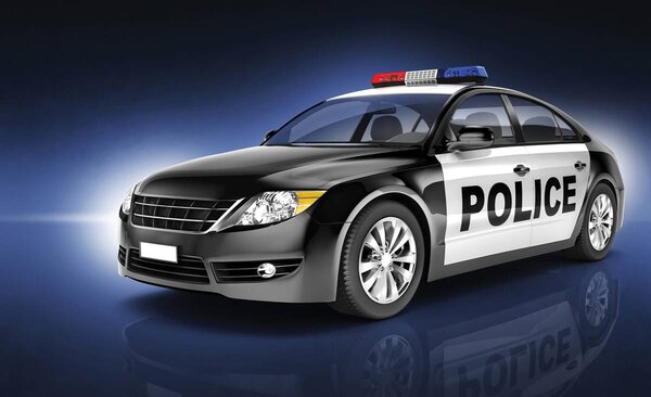 Foto tapeta - Policijski auto (152,5x104 cm)