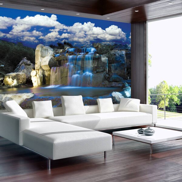 Foto tapeta - Plavi slap (152,5x104 cm)