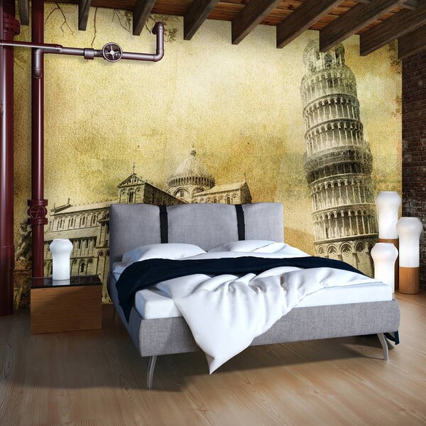 Foto tapeta - Vintage Art Pisa City Urban (152,5x104 cm)