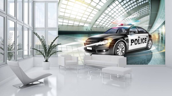 Foto tapeta - Policijski auto (152,5x104 cm)