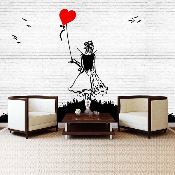 Foto tapeta - Djevojka s balonom Banksy (152,5x104 cm)