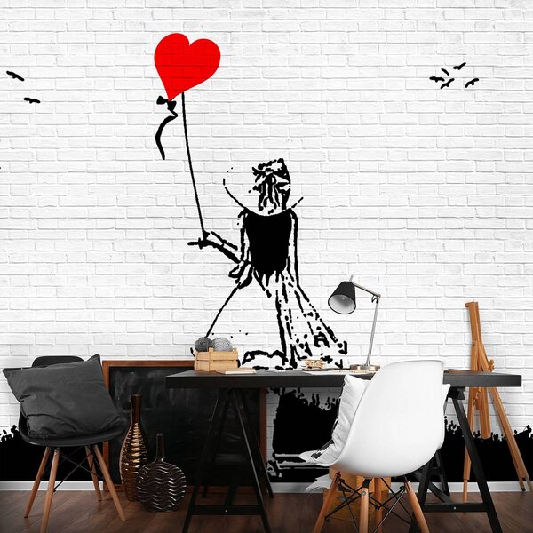 Foto tapeta - Djevojka s balonom Banksy (152,5x104 cm)