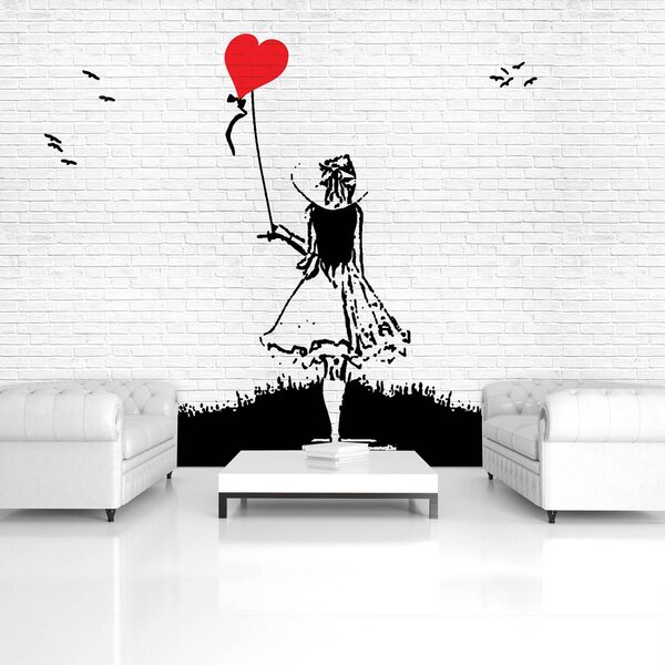 Foto tapeta - Djevojka s balonom Banksy (152,5x104 cm)