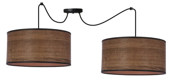 Smeđa viseća svjetiljka sa sjenilom od ratana ø 30 cm Legno – Candellux Lighting