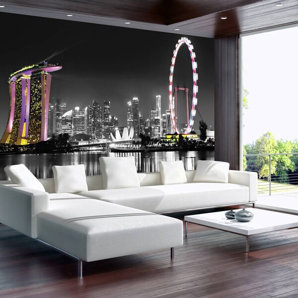 Foto tapeta - Panorama noćnog grada (152,5x104 cm)