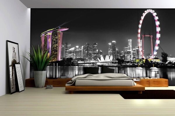 Foto tapeta - Panorama noćnog grada (152,5x104 cm)