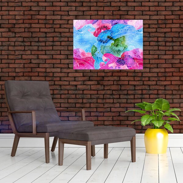 Slika - Barvni valovi (70x50 cm)