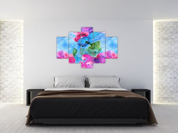 Slika - Barvni valovi (150x105 cm)