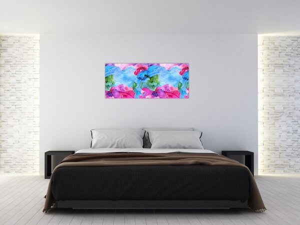 Slika - Barvni valovi (120x50 cm)