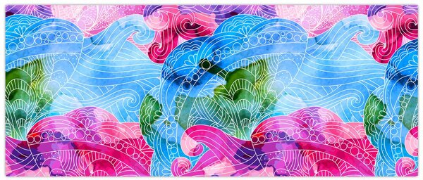 Slika - Barvni valovi (120x50 cm)
