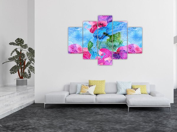 Slika - Barvni valovi (150x105 cm)