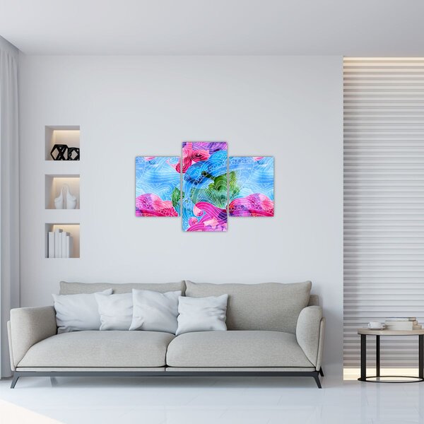 Slika - Barvni valovi (90x60 cm)