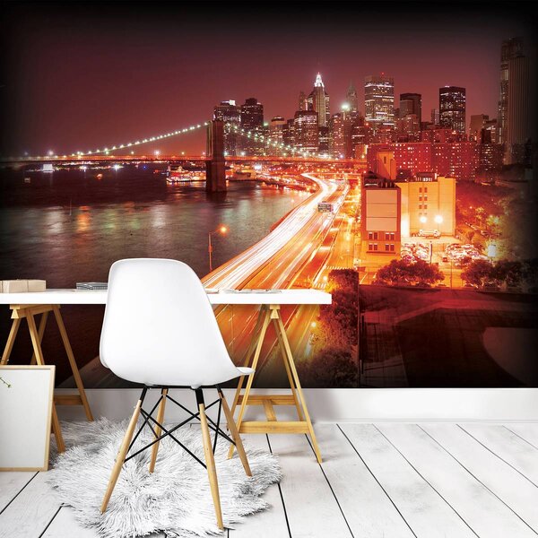 Foto tapeta - New York Brooklyn Bridge City (152,5x104 cm)