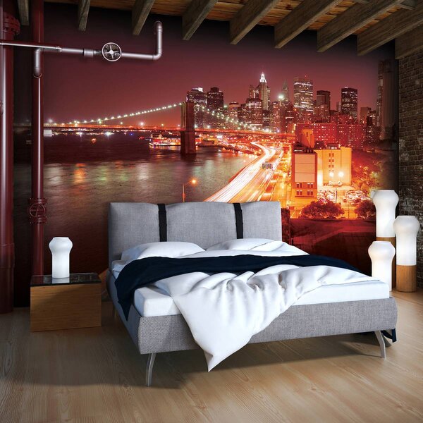 Foto tapeta - New York Brooklyn Bridge City (152,5x104 cm)