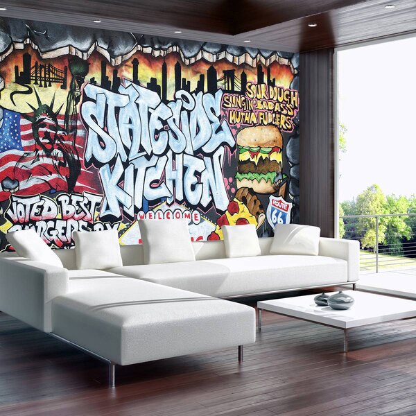 Foto tapeta - Najbolji burger - grafiti (152,5x104 cm)