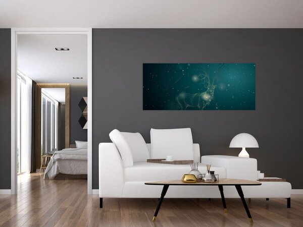 Slika - Čarobni jelen ponoči (120x50 cm)