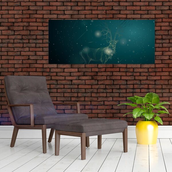 Slika - Čarobni jelen ponoči (120x50 cm)