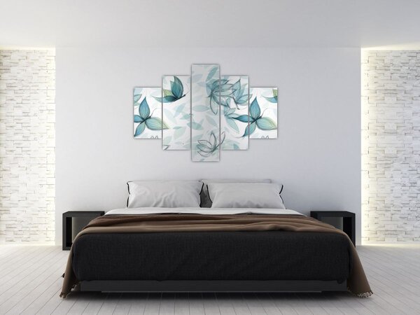 Slika - Modri ​​metulji (150x105 cm)