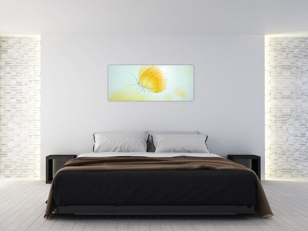 Slika - Rumeni metulj (120x50 cm)