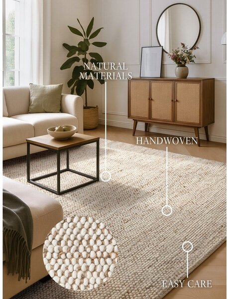Bež ručno rađen tepih od mješavine vune 200x300 cm Peas – Villeroy&Boch