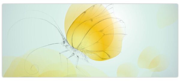 Slika - Rumeni metulj (120x50 cm)