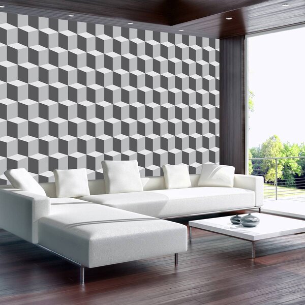 Foto tapeta - 3D kvadrati (152,5x104 cm)