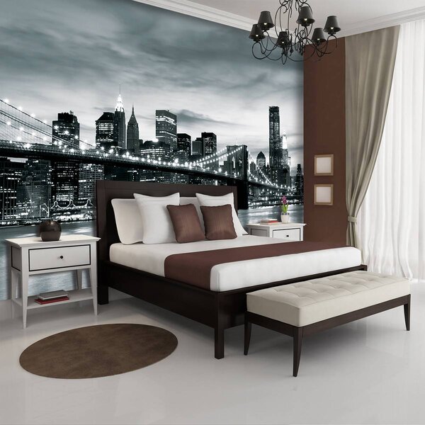 Foto tapeta - New York i Brooklyn Bridge (152,5x104 cm)