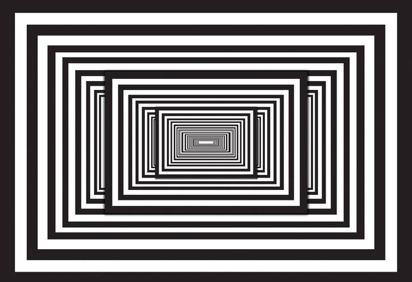 Foto tapeta - Bijeli i crni 3D tunel (152,5x104 cm)