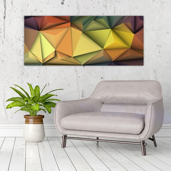 Slika - Poligonalna 3D abstrakcija (120x50 cm)