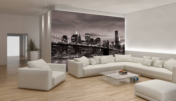 Foto tapeta - New York i Brooklyn Bridge (152,5x104 cm)