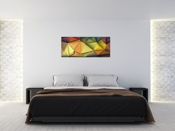 Slika - Poligonalna 3D abstrakcija (120x50 cm)