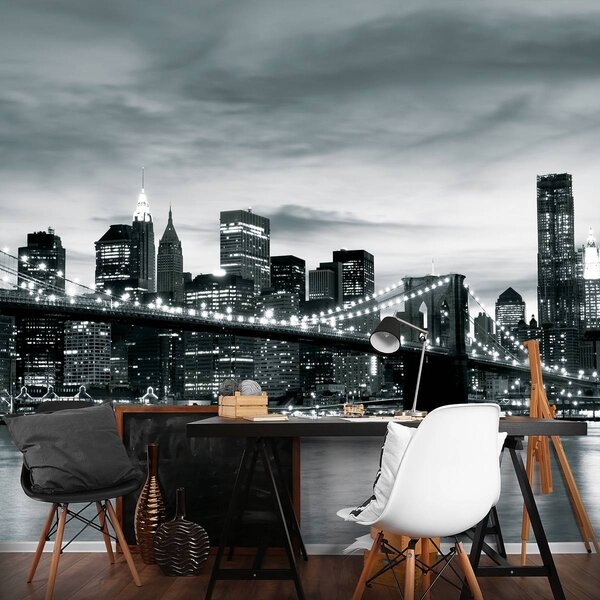 Foto tapeta - New York i Brooklyn Bridge (152,5x104 cm)