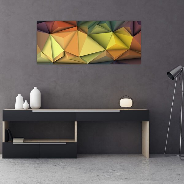Slika - Poligonalna 3D abstrakcija (120x50 cm)