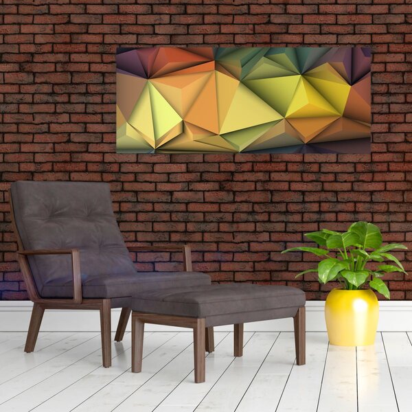 Slika - Poligonalna 3D abstrakcija (120x50 cm)