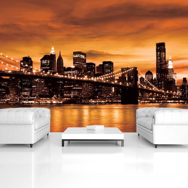 Foto tapeta - New York Brooklyn Bridge City (152,5x104 cm)