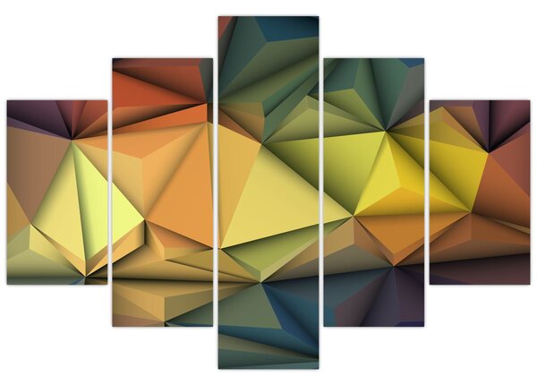 Slika - Poligonalna 3D abstrakcija (150x105 cm)