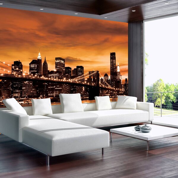 Foto tapeta - New York Brooklyn Bridge City (152,5x104 cm)