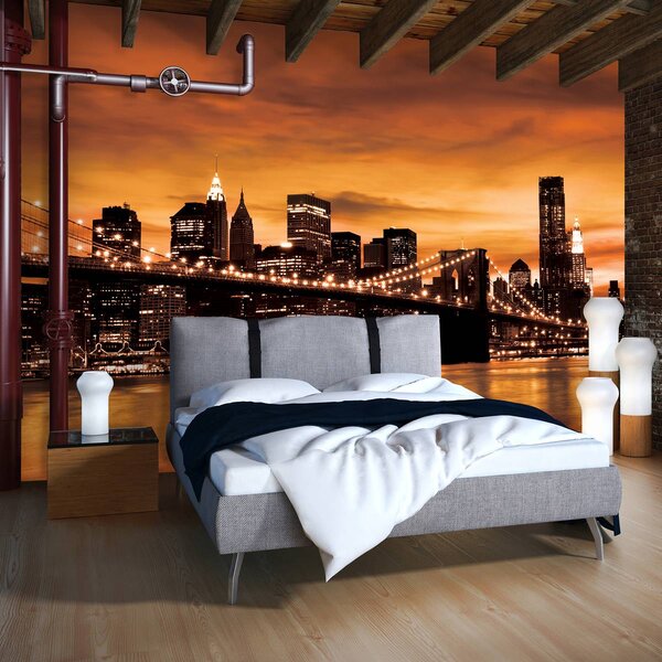 Foto tapeta - New York Brooklyn Bridge City (152,5x104 cm)