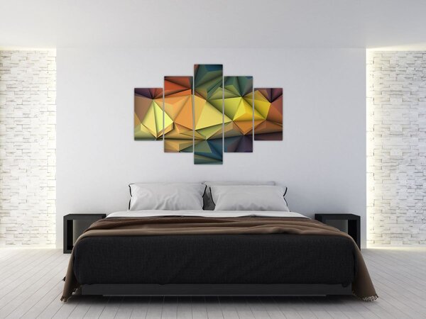 Slika - Poligonalna 3D abstrakcija (150x105 cm)