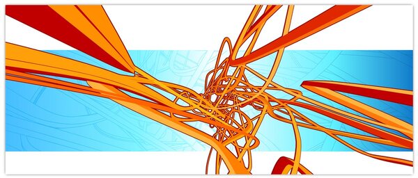 Slika - Prepletene črte, abstrakcija (120x50 cm)