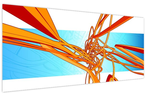 Slika - Prepletene črte, abstrakcija (120x50 cm)