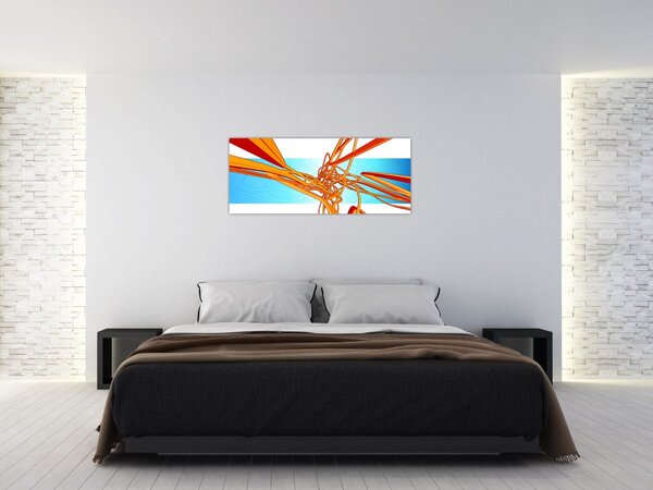 Slika - Prepletene črte, abstrakcija (120x50 cm)