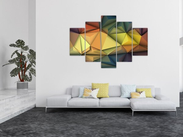 Slika - Poligonalna 3D abstrakcija (150x105 cm)
