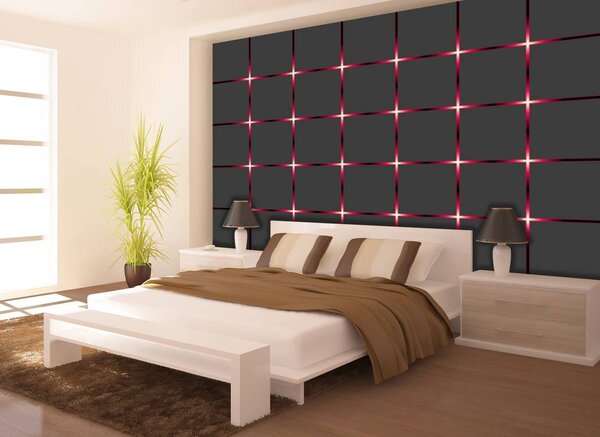Foto tapeta - Crvena rešetka (152,5x104 cm)