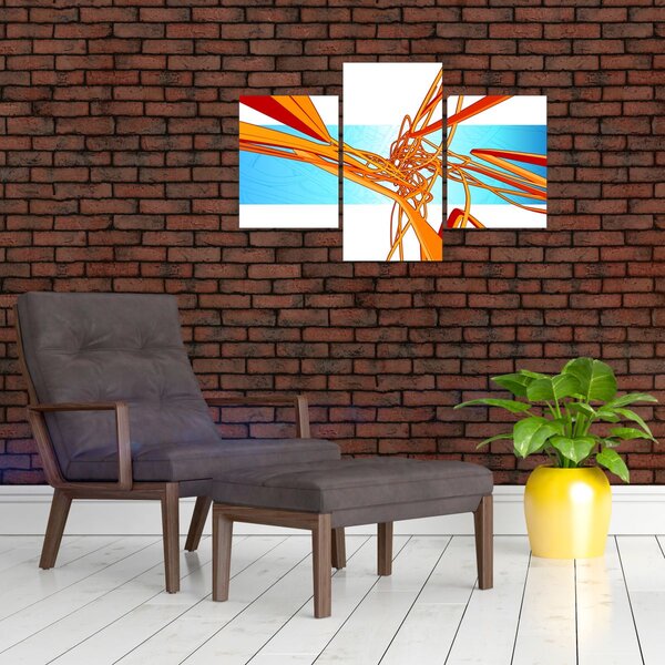 Slika - Prepletene črte, abstrakcija (90x60 cm)
